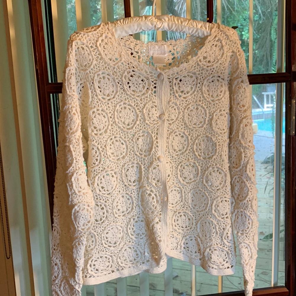 MODA INTL Crocheted Sweater